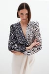 Kruvaze Desenli Bodysuit