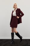 Mini Boy Tüvit Etek - Bordo