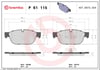 BREMBO P 61 115 Fren Balatası 1610104080 uygun fiyat hızlı kargo