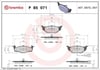 BREMBO P 85 071 Fren Balatası 6Q0698151B uygun fiyat hızlı kargo