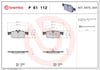 BREMBO P61112 Fren Balatası 1610100580 uygun fiyat hızlı kargo