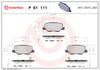 BREMBO P61111 Fren Balatası 1609899680 uygun fiyat hızlı kargo
