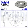 DELPHI BG3036 Fren Diski 1J0615301M uygun fiyat hızlı kargo