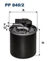 FILTRON PP 840 2 Yakıt Filtresi 6510902052 uygun fiyat hızlı kargo