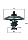 MAHLE TX 18 87D Termostat 0012039175 uygun fiyat hızlı kargo