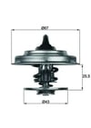 MAHLE TX 18 83D Termostat 0255502 uygun fiyat hızlı kargo