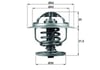 MAHLE TX 109 87D Termostat 03G121113A uygun fiyat hızlı kargo