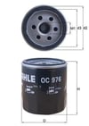 MAHLE OC976 Yağ Filtresi 0000071771371 uygun fiyat hızlı kargo