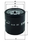 MAHLE OC614 Yağ Filtresi 00K04884900AB uygun fiyat hızlı kargo