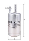 MAHLE KL 705 Yakıt Filtresi 00000000031355412 uygun fiyat hızlı kargo