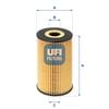 UFI 25 106 00 Yağ Filtresi 03L115562 uygun fiyat hızlı kargo