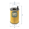 UFI 25 141 00 Yağ Filtresi 059115561D uygun fiyat hızlı kargo