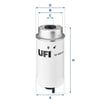 UFI 24 455 00 Yakıt Filtresi 1370779 uygun fiyat hızlı kargo