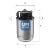 UFI 5551700 Yakıt Filtresi 16400 HV80A uygun fiyat hızlı kargo