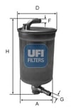 UFI 24 072 00 Yakıt Filtresi 8E0127401C uygun fiyat hızlı kargo