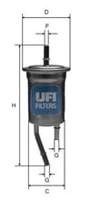 UFI 31 828 00 Yakıt Filtresi 0K30A 13 480 uygun fiyat hızlı kargo