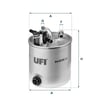 UFI 24 026 01 Yakıt Filtresi 16400 JD50A uygun fiyat hızlı kargo