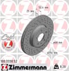 ZIMMERMANN 100 3330 52 Fren Diski 8K0615301 uygun fiyat hızlı kargo