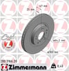 ZIMMERMANN 280 3166 20 Fren Diski 45251 SEA E30 uygun fiyat hızlı kargo