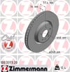 ZIMMERMANN 100 3373 20 Fren Diski 4M0615301P uygun fiyat hızlı kargo
