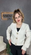 Gold Yıldız Düğmeli Hırka