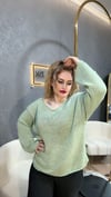 Su Yeşili Salaş Kesim Standart Bluz
