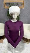 Yuvarlak Yaka Likralı Bady Sade Stil