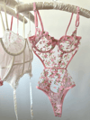 Robin Pembe Bodysuıt