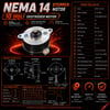 UMR3D NEMA 14 Extruder Step Motor 21mm 1A 10 Diş