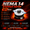 UMR3D NEMA 14 Extruder Step Motor 21mm 1A 10 Diş