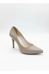 Arvenshoes Haki̇ki̇ Deri̇ Arkasi Açik Sti̇letto 1383