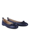 ARVENSHOES Kadın Hakiki Lacivert Deri Babet 10055