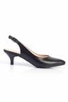 Karvenshoes Haki̇ki̇ Deri̇ Arkasi Açik Sti̇letto