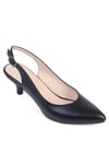 Karvenshoes Haki̇ki̇ Deri̇ Arkasi Açik Sti̇letto