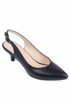 Karvenshoes Haki̇ki̇ Deri̇ Arkasi Açik Sti̇letto