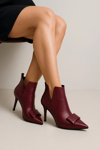 Karvenshoes Haki̇ki̇ Deri̇ Bordo Bot 549