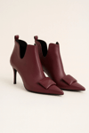 Karvenshoes Haki̇ki̇ Deri̇ Bordo Bot 549