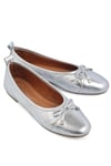 Karvenshoes Haki̇ki̇ Deri̇ Lame Renk Babet