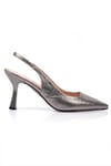 Karvenshoes Haki̇ki̇ Deri̇ Lame Renk Sti̇letto 29