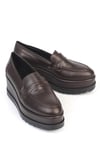 Karvenshoes Haki̇ki̇ Deri̇ Loafer Ayakkabi 0001