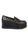 Karvenshoes Haki̇ki̇ Deri̇ Loofer Ayakkabi 0001