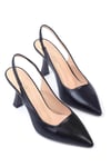 Karvenshoes Haki̇ki̇ Deri̇ Si̇yah Renk Sti̇letto 29