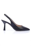 Karvenshoes Haki̇ki̇ Deri̇ Si̇yah Renk Sti̇letto 29