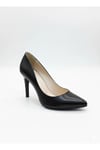 Karvenshoes Haki̇ki̇ Deri̇ Si̇yah Sti̇letto 1352