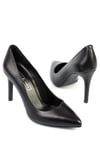 Karvenshoes Haki̇ki̇ Deri̇ Sti̇letto Ayakkabi 779