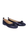 Karvenshoes Kadın Gerçek Siyah Deri Babet 10055