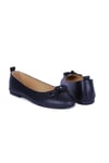 Karvenshoes Kadın Gerçek Siyah Deri Babet 10055