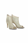Karvenshoes Kadin Haki̇ki̇ Ten Deri̇ Ten Fi̇le Fermuarli Yazlik Bot 10005