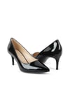 Karvenshoes Kadın Hakiki Siyah Rugan Deri Stiletto 1481
