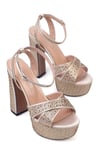 Karvenshoes Platform Taşlı Abiye 6234